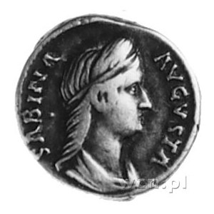 Sabina- żona Hadriana, denar, Aw: Głowa w prawo i napis...