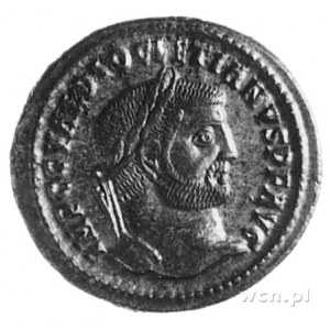 Dioklecjan 284-305, follis, Aw: Popiersie w wieńcu w pr...