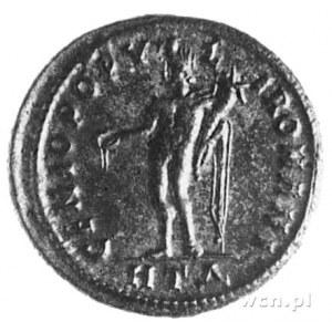 Dioklecjan 284-305, follis, Aw: Popiersie w wieńcu w pr...