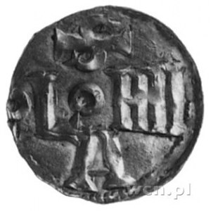 cesarz i król Otto III 983-1002, denar, Aw: Krzyż równo...