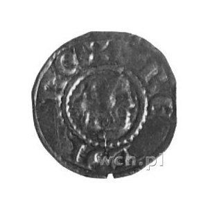 Bela IV 1235-1070, brakteat; Głowa w prawo i napis: BEL...