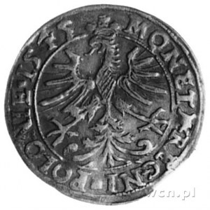 grosz 1545, Kraków, Aw: Korona i napis, Rw: Orzeł i nap...