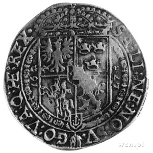 półtalar 1647, Kraków, Aw: Popiersie w koronie i napis,...