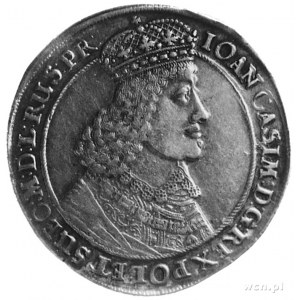 talar 1649, Gdańsk, Aw: Popiersie w koronie i napis, Rw...