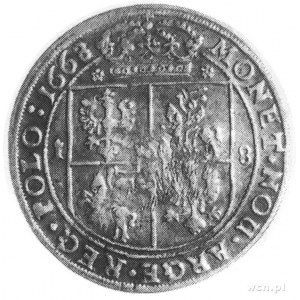 ort 1668, Kraków, Aw: Popiersie w koronie i napis, Rw: ...