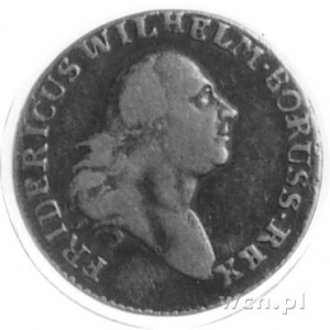 1 grosz 1796, Wrocław, Aw: Głowa Fryderyka Wilhelma i n...