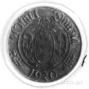 10 fenigów 1920, Gdańsk, duża cyfra 10, Parchimowicz 52