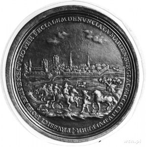 medal niesygnowany, wybity w 1754 r. w Toruniu z okazji...