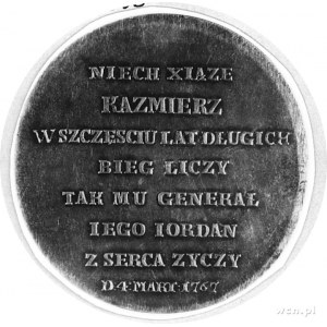 medal autorstwa J.F. Holzhauessera ofiarowany przez gen...