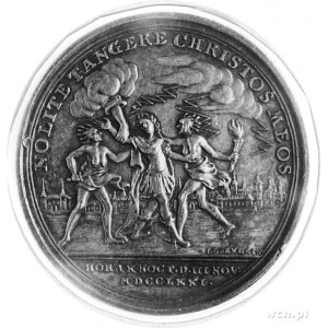 medal sygnowany IL OEXLEIN wybity w 1772 r. w Norymberd...