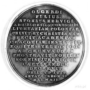 medal ze świty królewskiej, sygnowany H (Jan Filip Holz...