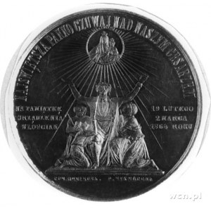 medal o wadze rubla, sygnowany Kozin R, wybity w 1864 r...
