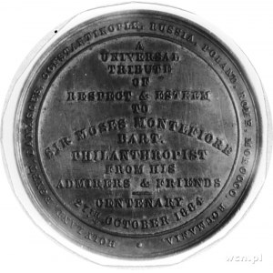 medal wybity w 1884 r. w Londynie sygnowany AD LOEWENST...