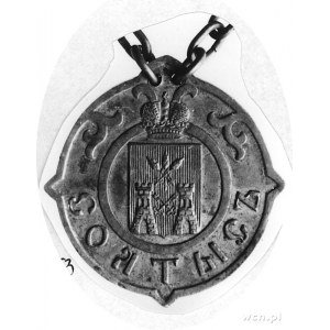 odznaka sołtysa Gubernii Płockiej, Aw: Monogram Aleksan...