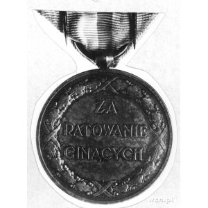 dyplom i medal Za Ratowanie Ginących przyznany 14 wrześ...