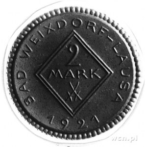 Weixdorf (Saksonia) 1 i 2 marki 1921, razem 2 sztuki, M...