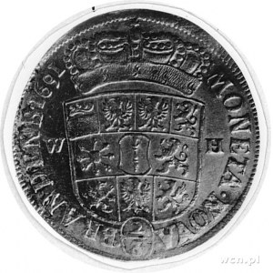 2/3 talara 1691, Emmerich, Aw: Popiersie Fryderyka III,...
