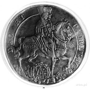 talar wikariacki 1657, Aw: Książe Jan Jerzy II na koniu...
