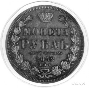 rubel 1852, Petersburg ŹA, Uzdenikow 1653, Mich.608