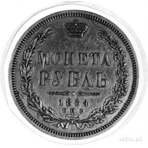 rubel 1854, Petersburg, j.w., Uzdenikow 1672, Mich.646