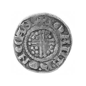 Henryk III 1216-1272, denar, Aw: Głowa na wprost i napi...