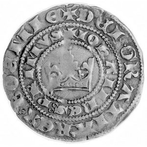 Jan Luksemburski 1310-1346, grosz praski, Aw: Korona i ...