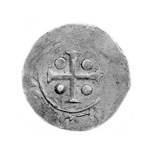Deventer- biskup Bernold 1027-1054, denar, Aw: Głowa na...