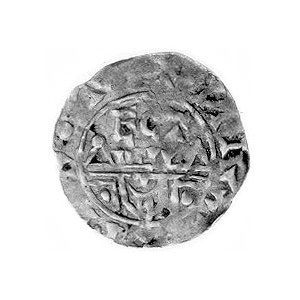 Utrecht- biskup Bernold 1027-1054, denar, Aw: Biskup z ...