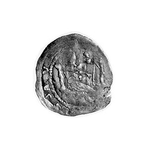 Iwo Odrowąż- biskup krakowski 1218-1229, denar, Aw: Ksi...