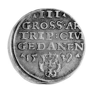 trojak 1539, Gdańsk, j.w., Gum. 572, Kurp. 522 R1.