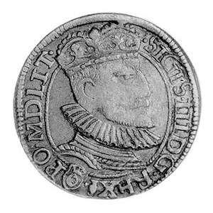 grosz 1594, Olkusz, Aw: Popiersie w koronie i napis, Rw...