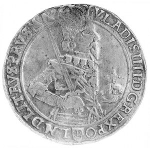 talar 1633, Bydgoszcz, Aw: Półpostać i napis, Rw: Wielo...