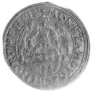 ort 1661, Toruń, Aw: Popiersie w koronie i napis, Rw: H...