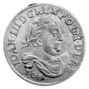 szóstak 1683, Bydgoszcz, Aw: Popiersie w wieńcu laurowy...