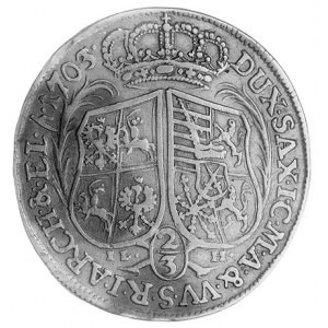 gulden 1703, Drezno, j.w., Merseb. 1438, Dav. 819.