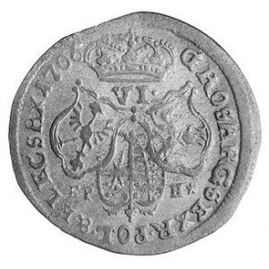 szóstak 1706, Lipsk, j.w., Kop. 302 II 3a-RR-, Merseb. ...