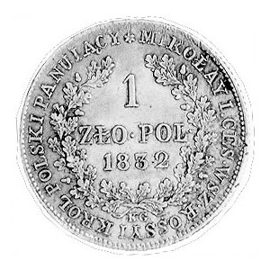 1 złoty 1832, Warszawa, j.w., Plage 76.
