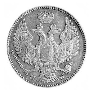 20 kopiejek=40 groszy 1844, Warszawa, j.w., Plage 391.