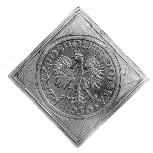5 złotych 1936, Żaglowiec, klipa, Parchimowicz P-149a, ...