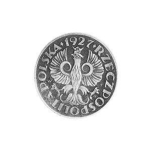 1 grosz 1927, jak moneta obiegowa, Parchimowicz P-101e,...
