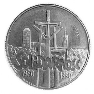 10.000 złotych 1990, Warszawa, Solidarność, napis PRÓBA...