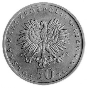 50 złotych 1972, Warszawa, Głowa Fryderyka Chopina w/g ...
