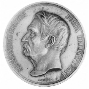 medal sygnowany A. Barre- poświęcony Aleksandrowi Fredr...