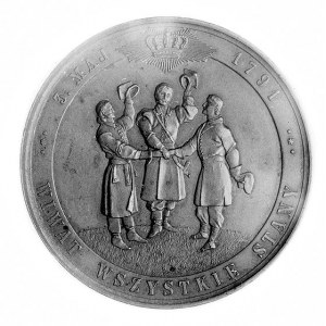 medal na 100-lecie Konstytucji 3 Maja 1891 r., Aw: Szla...