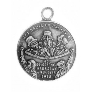 medal antyspekulacyjny 1918 r., Aw: Popiersia szlachcic...