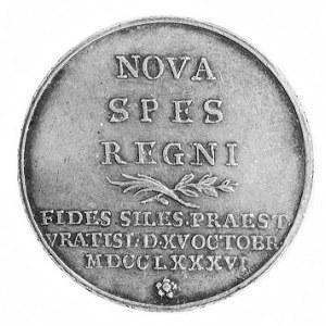 medal z okazji hołdu Stanów Śląskich 1786 r., Aw: Popie...