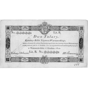 2 talary 1.12.1810, podpis: Sobolewski, Pick A13