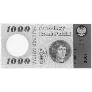 1000 złotych 24.05.1962 A 0000000, Pick 141 s1, rzadki ...