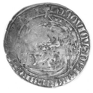 Ludwik I 1342-1382, grosz, Aw: Król na tronie w gotycki...