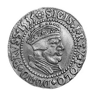 dukat 1535, Kraków, Aw: Popiersie w czepcu, koronie i n...